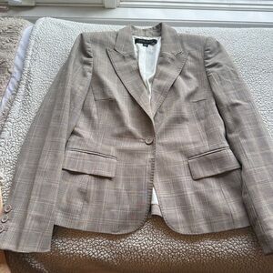 Anne Klein Plaid Tan Blazer